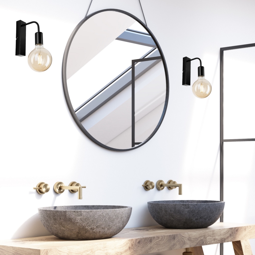 Nástěnné svítidlo ASTRID 1xE27/60W/230V lesklá černá