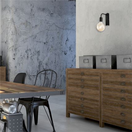 Nástěnné svítidlo ASTRID 1xE27/60W/230V lesklá černá