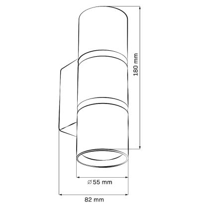 Nástěnné svítidlo BAMBOO 2xGU10/10W/230V bílá