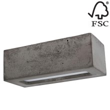 Nástěnné svítidlo BLOCK 1xE27/40W/230V beton – FSC certifikováno