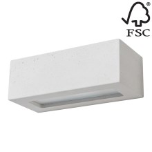 Nástěnné svítidlo BLOCK 1xE27/40W/230V beton – FSC certifikováno