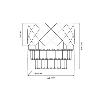 Nástěnné svítidlo CARISMA 2xE14/40W/230V zlatá