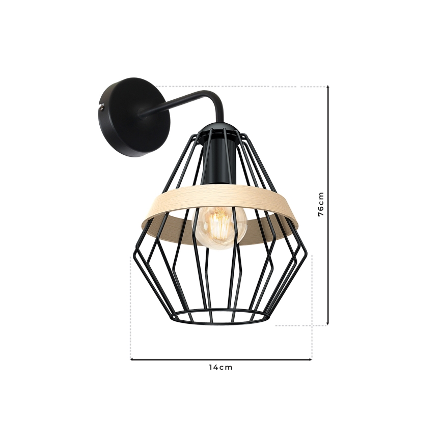 Nástěnné svítidlo CLIF 1xE27/60W/230V