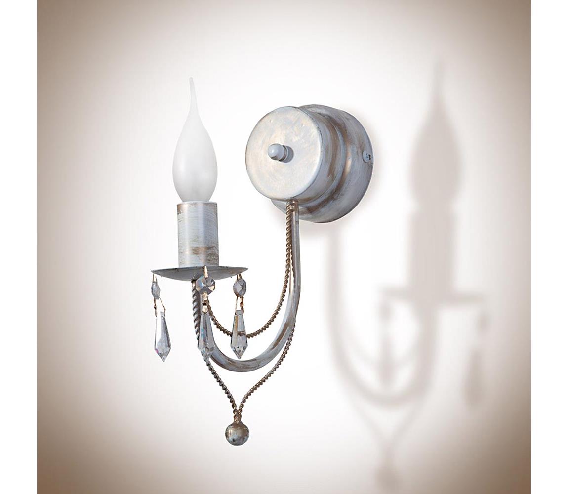 Light4home Nástěnné svítidlo DANIELLE CRYSTAL 1xE14/40W/230V LH0199