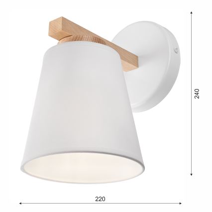 Nástěnné svítidlo ELLIE 1xE27/60W/230V buk