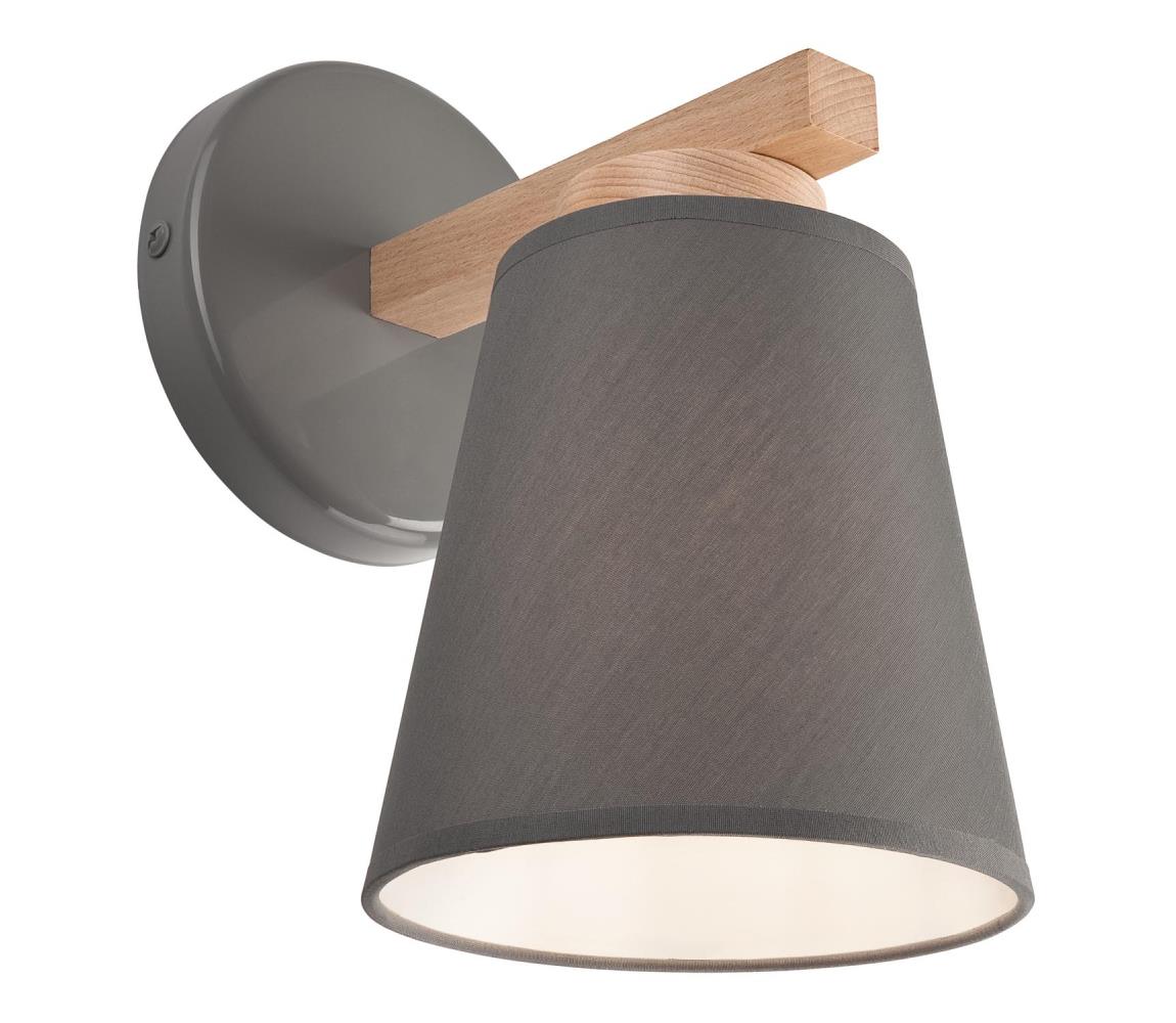 Lamkur Nástěnné svítidlo ELLIE 1xE27/60W/230V šedá LA37815