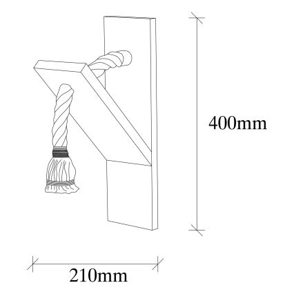 Nástěnné svítidlo EREBOS 1xE27/40W/230V