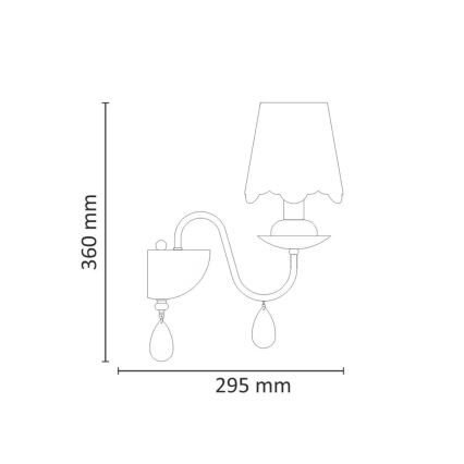 Nástěnné svítidlo FABRIZIA 1xE14/12W/230V