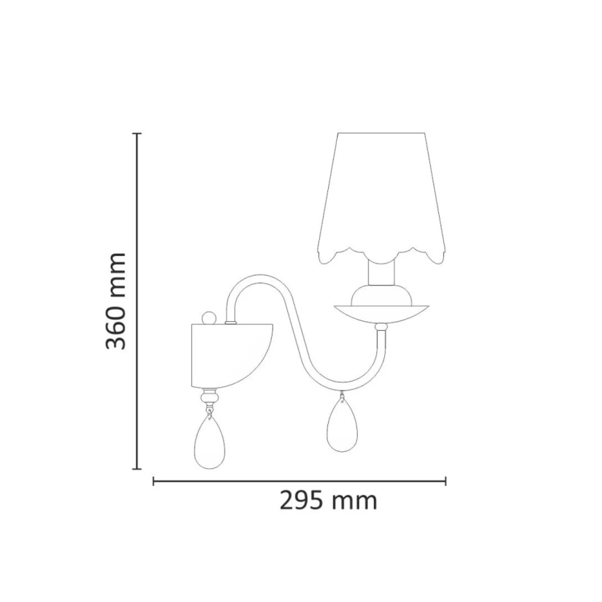 Nástěnné svítidlo FABRIZIA 1xE14/12W/230V