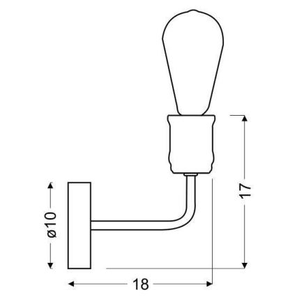Nástěnné svítidlo GOLDIE 1xE27/60W/230V