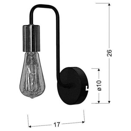 Nástěnné svítidlo HERPE 1xE27/60W/230V