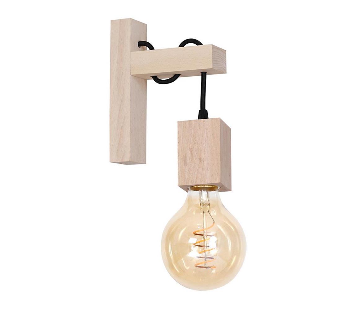 Milagro Nástěnné svítidlo JACK 1xE27/40W/230V přírodní dřevo MI0187