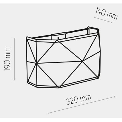 Nástěnné svítidlo KANTOOR 1xE27/15W/230V černá