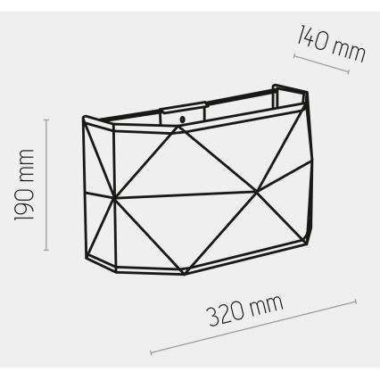 Nástěnné svítidlo KANTOOR 1xE27/15W/230V modrá