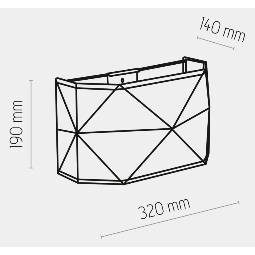 Nástěnné svítidlo KANTOOR 1xE27/15W/230V modrá