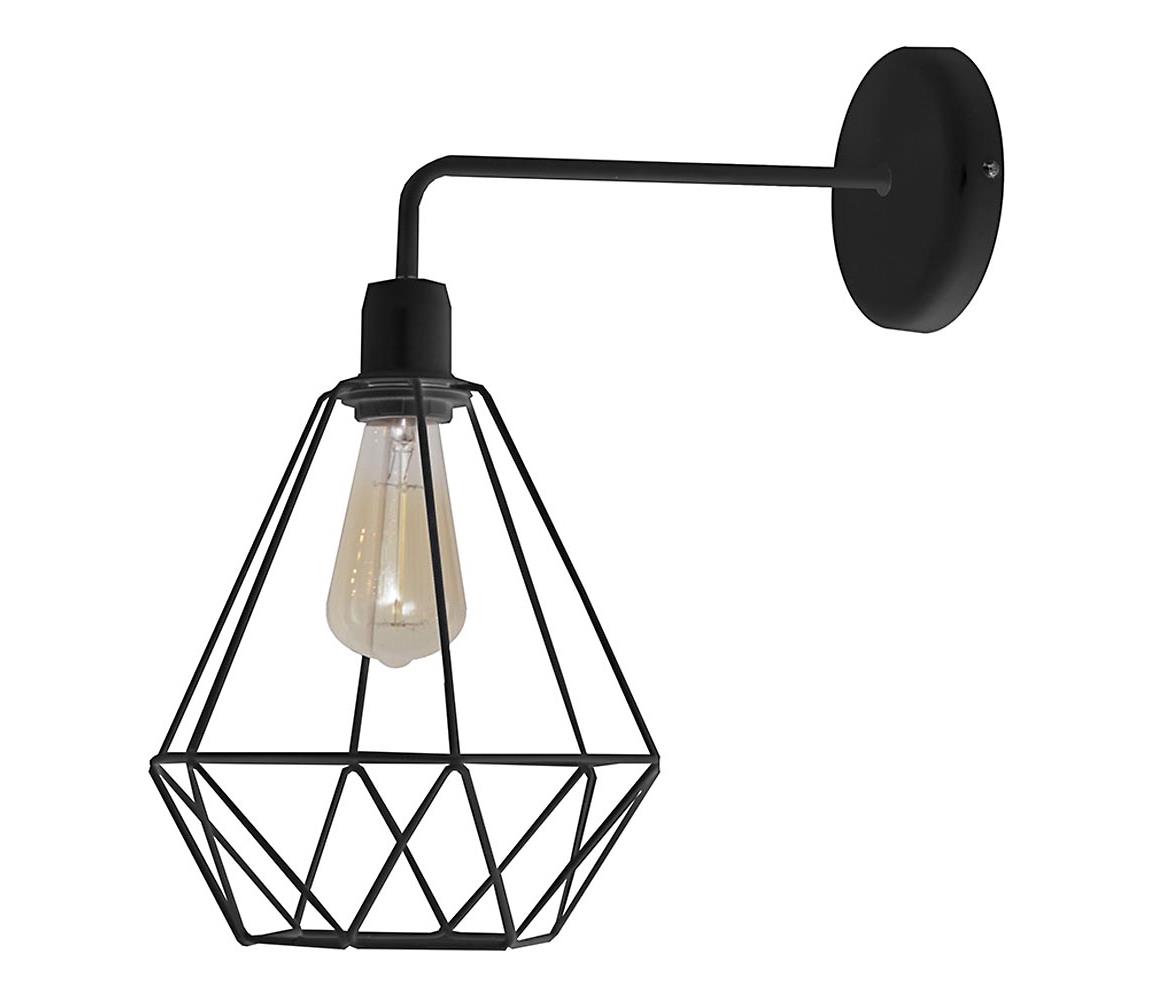 Helam Nástěnné svítidlo KARO 1xE27/60W/230V černá HE0468