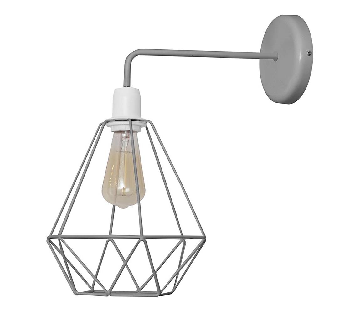 Helam Nástěnné svítidlo KARO 1xE27/60W/230V šedá HE0469