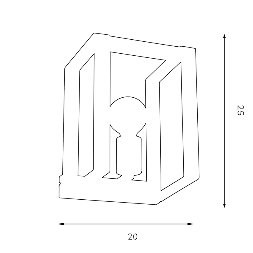 Nástěnné svítidlo KARTEL 1xE27/60W/230V