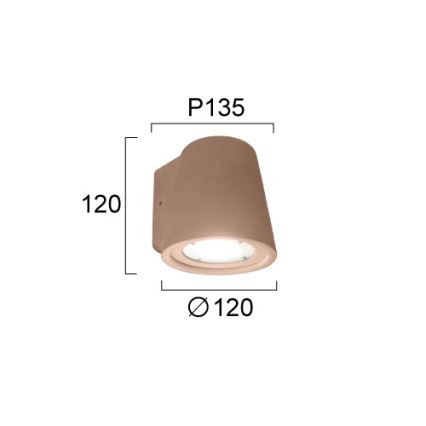 Nástěnné svítidlo KIARA 1xGU10/10W/230V hnědá