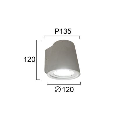 Nástěnné svítidlo KIARA 1xGU10/10W/230V šedá