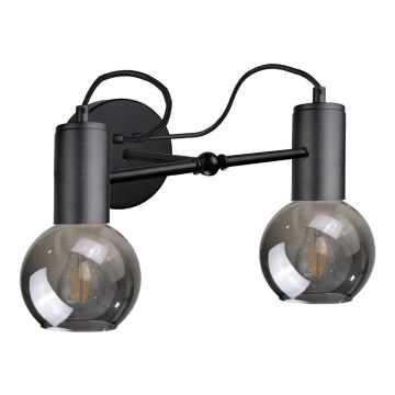 Nástěnné svítidlo LIVA 2xE27/60W/230V černá