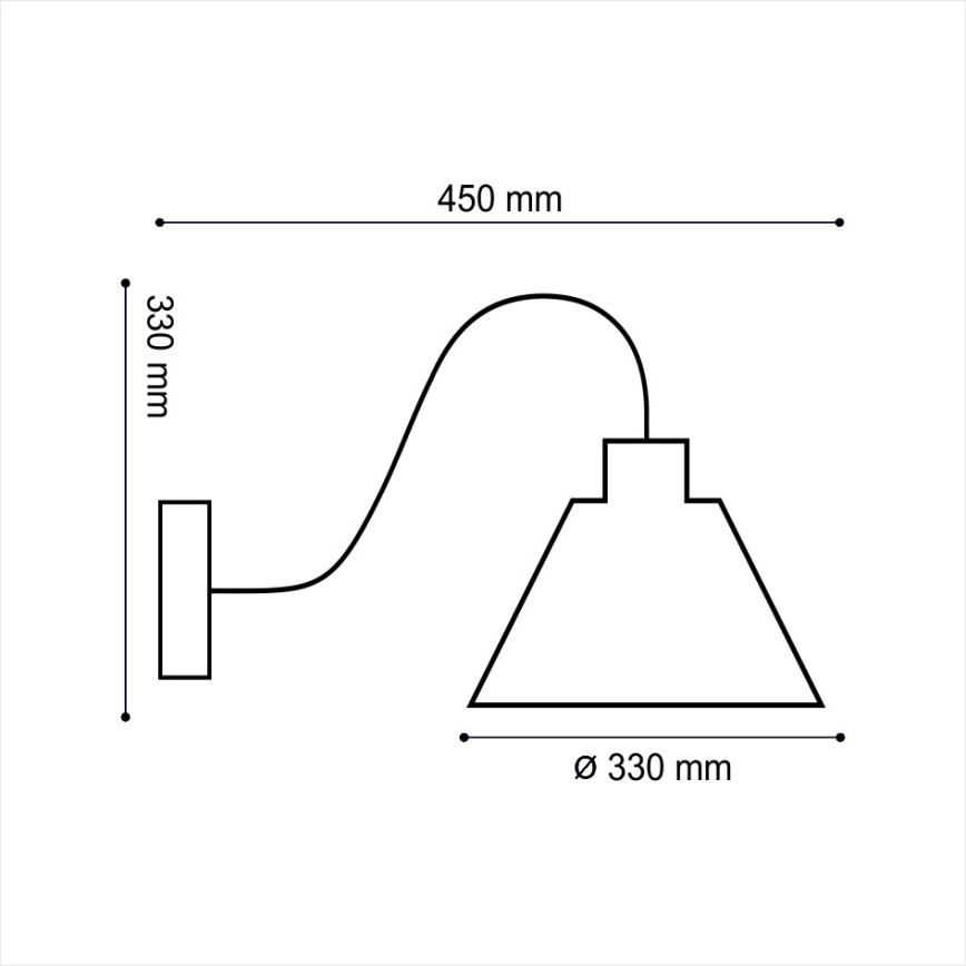 Nástěnné svítidlo LOFT 1xE27/60W/230V
