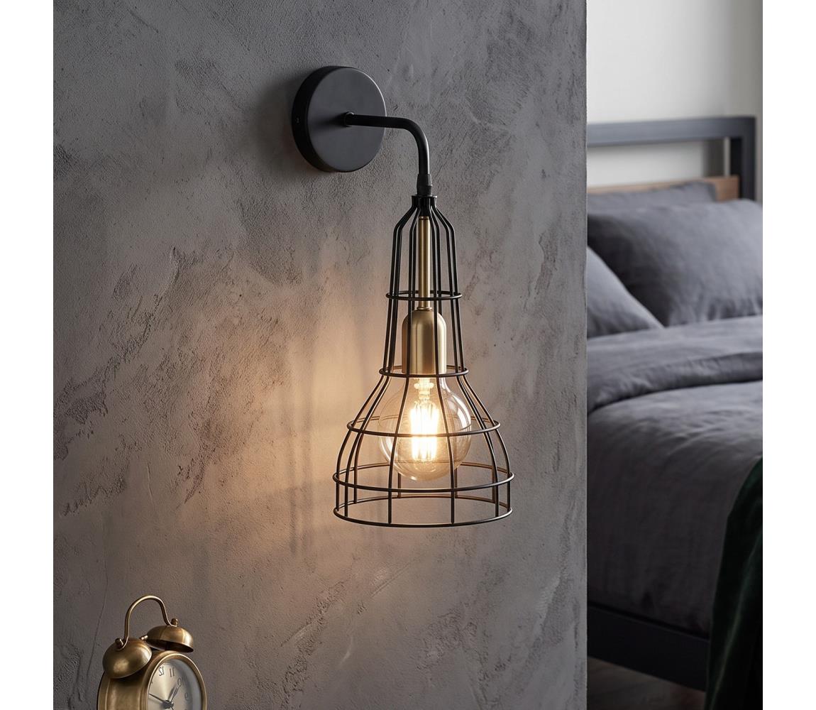 Nástěnné svítidlo LONG 1xE27/60W/230V 2210 Černá – Alasans
