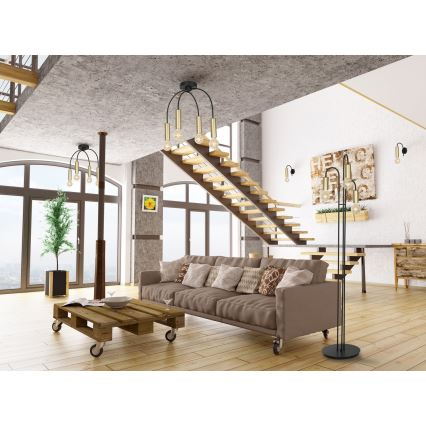 Nástěnné svítidlo LOPPE 1xE27/60W/230V zlatá