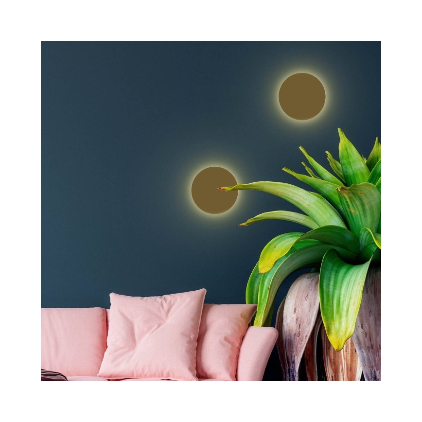 Nástěnné svítidlo LUNA 2xG9/8W/230V pr. 20 cm zlatá