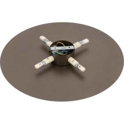 Nástěnné svítidlo LUNA 4xG9/8W/230V pr. 40 cm hnědá