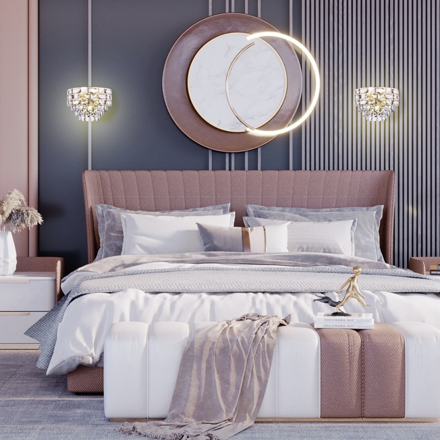 Nástěnné svítidlo LUXURIA 2xE14/40W/230V zlatá