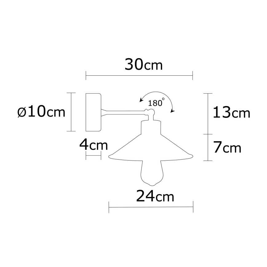 Nástěnné svítidlo MANAVGAT 1xE27/40W/230V hnědá/černá