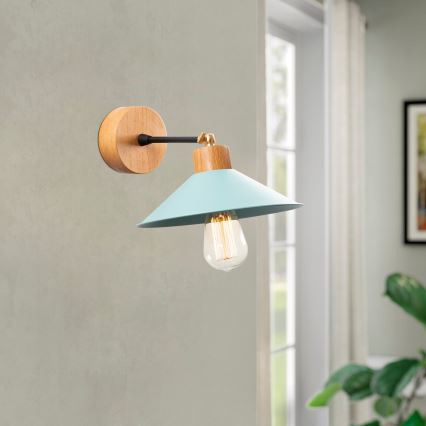 Nástěnné svítidlo MANAVGAT 1xE27/40W/230V hnědá/modrá