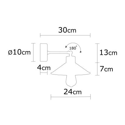 Nástěnné svítidlo MANAVGAT 1xE27/40W/230V hnědá/modrá