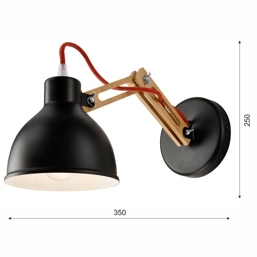 Nástěnné svítidlo MARCELLO 1xE27/60W/230V buk