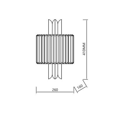 Nástěnné svítidlo MARGOT 2xE14/40W/230V zlatá