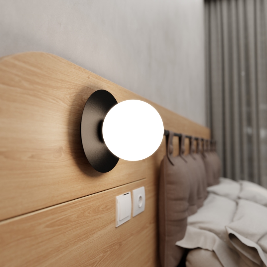 Nástěnné svítidlo MINERVA 1xE14/10W/230V černá