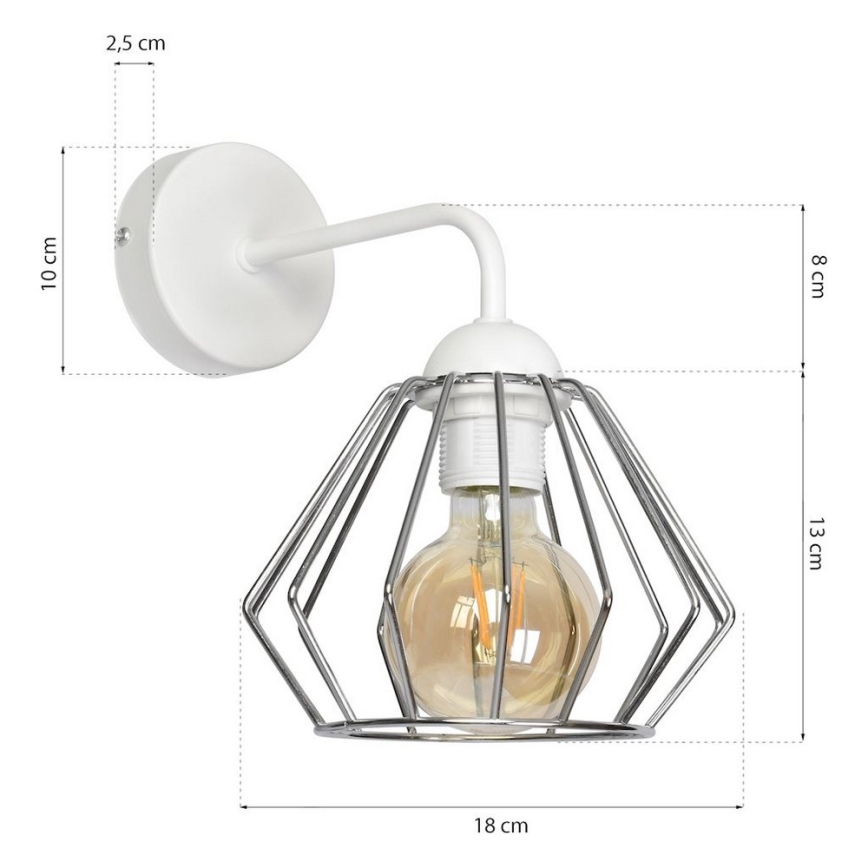 Nástěnné svítidlo NORMAN 1xE27/60W/230V