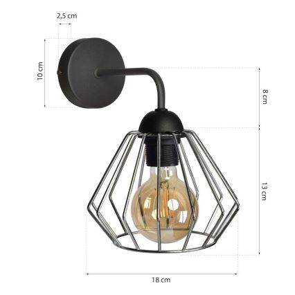 Nástěnné svítidlo NORMAN 1xE27/60W/230V
