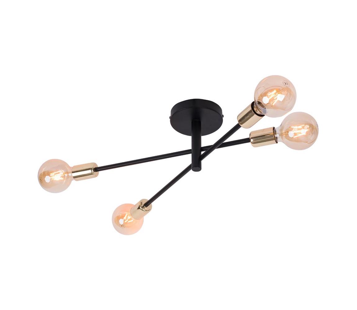 Sigma Nástěnné svítidlo ONYX 4xE27/60W/230V černá/zlatá SI0102