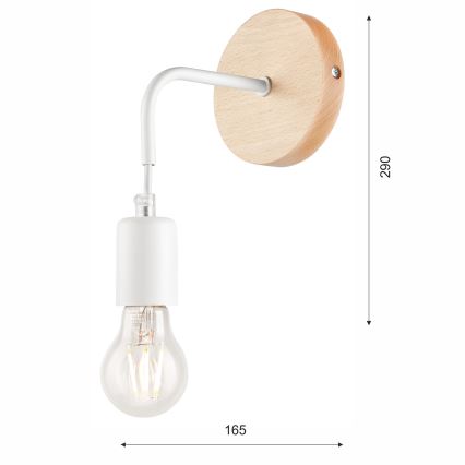 Nástěnné svítidlo ORAZIO 1xE27/60W/230V buk
