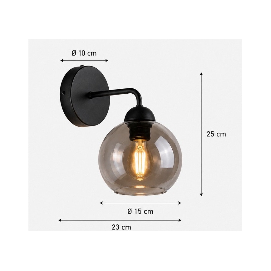 Nástěnné svítidlo OSMO 1xE27/60W/230V černá