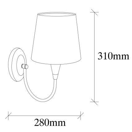 Nástěnné svítidlo PARDO 1xE27/40W/230V