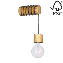 Nástěnné svítidlo PINO 1xE27/25W/230V borovice – FSC certifikováno