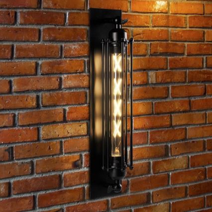 Nástěnné svítidlo RETRO 1xE27/20W/230V černá