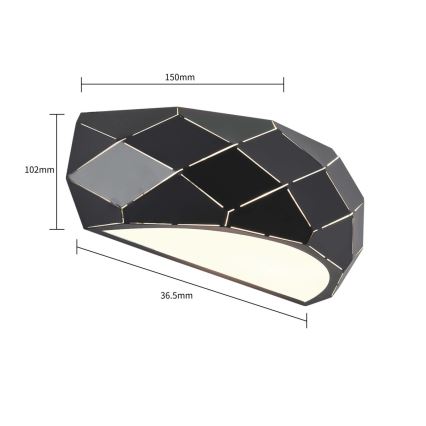 Nástěnné svítidlo REUS 1xE27/40W/230V černá