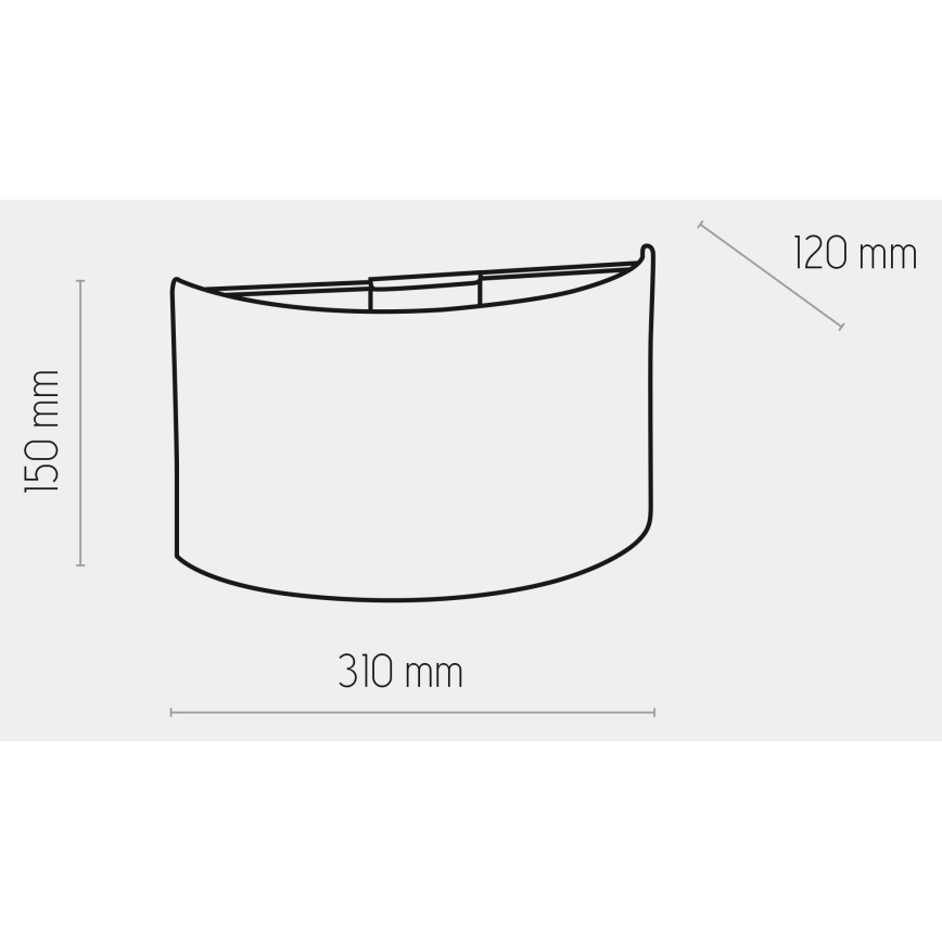 Nástěnné svítidlo RONDO 1xE27/15W/230V černá
