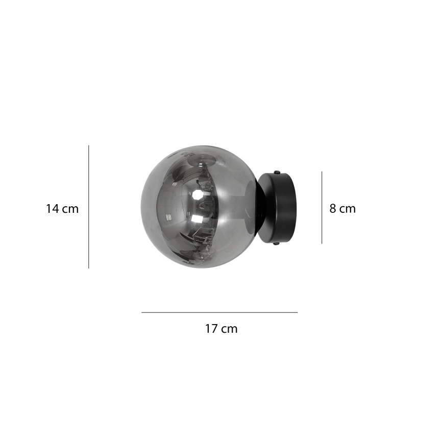 Nástěnné svítidlo ROSSI 1xE14/10W/230V černá/šedá