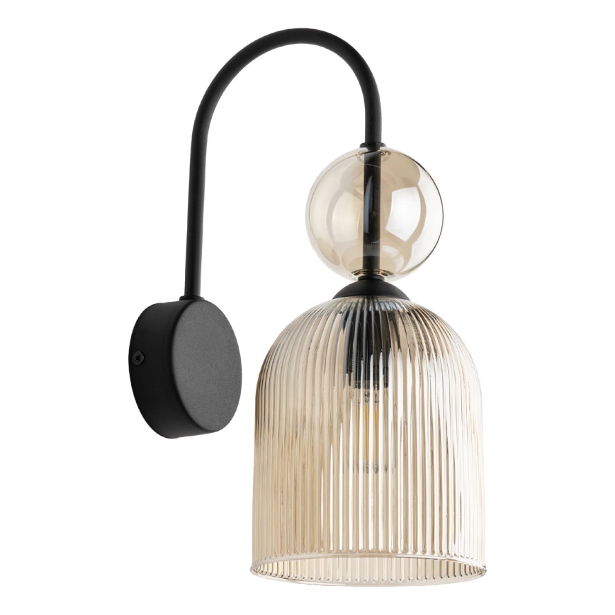 Nástěnné svítidlo SOPHIA 1xE14/10W/230V černá/kouřová béžová
