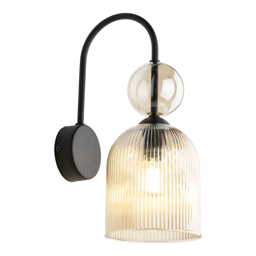Nástěnné svítidlo SOPHIA 1xE14/10W/230V černá/kouřová béžová